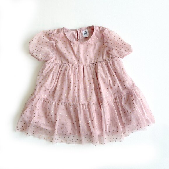 Baby GAP Toddler Metallic Star Tulle Tiered Dress - Picture 1 of 2